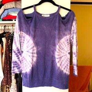 Americanable purple tie dye top size small